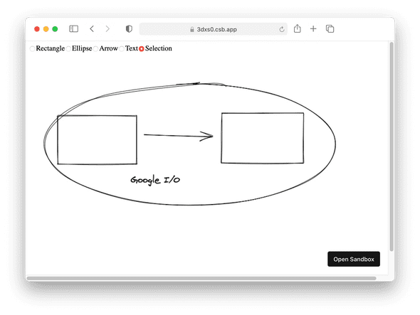 One of first versions of Excalidraw