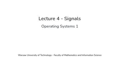 OPS1 - Signals